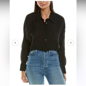 Isla Ciel Black Collared Top